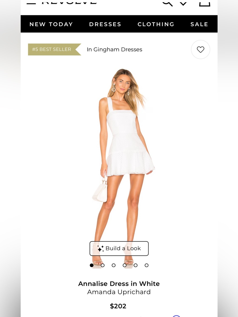 Amanda Uprichard White Square-Neck Mini Dress